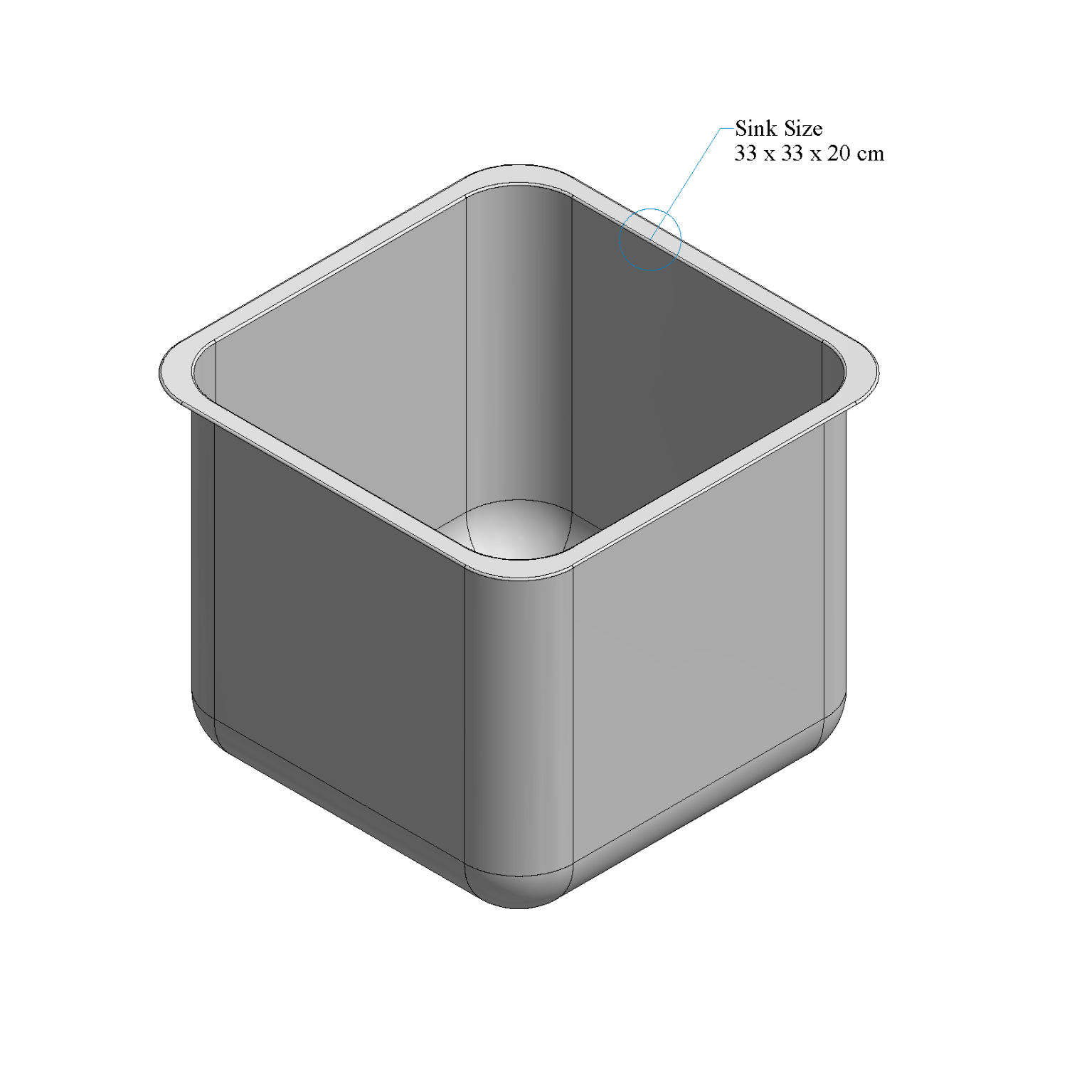 Sink Commercial Stainless Steel Sink Sofia Refrigeration   Drop In Sink 330 X 330 X 200 Mm 